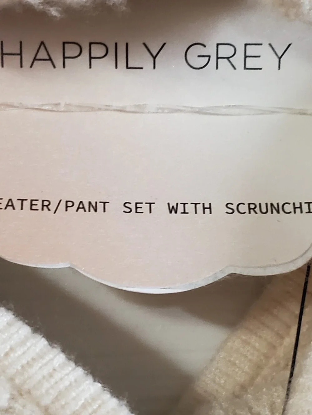 HAPPILY GREY 3 PIECE SET NWT MED CREAM COLOR LOUNGE SET WAFFLE.Hooded